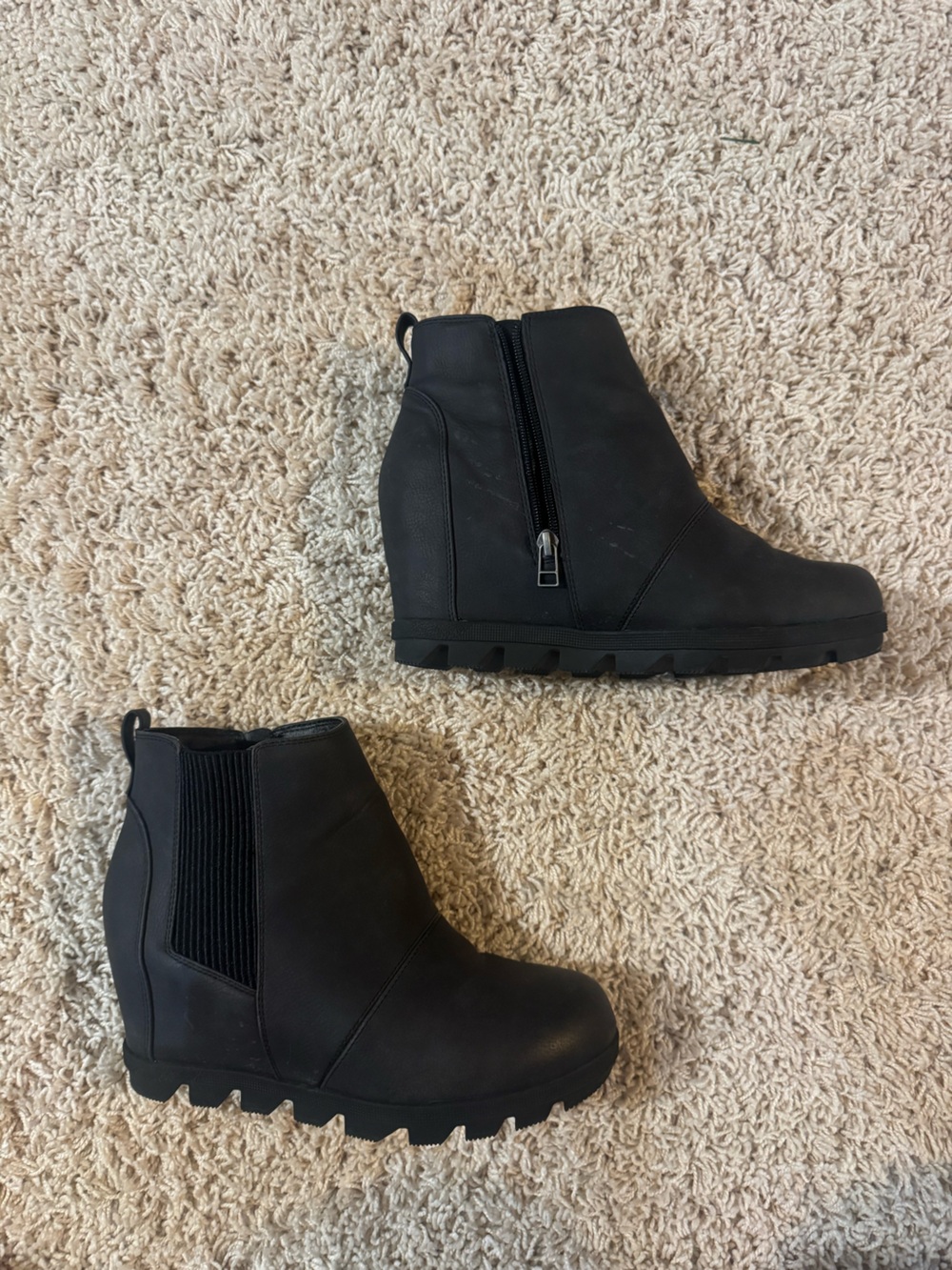 Women's Black Zip-Detail Ankle Boots